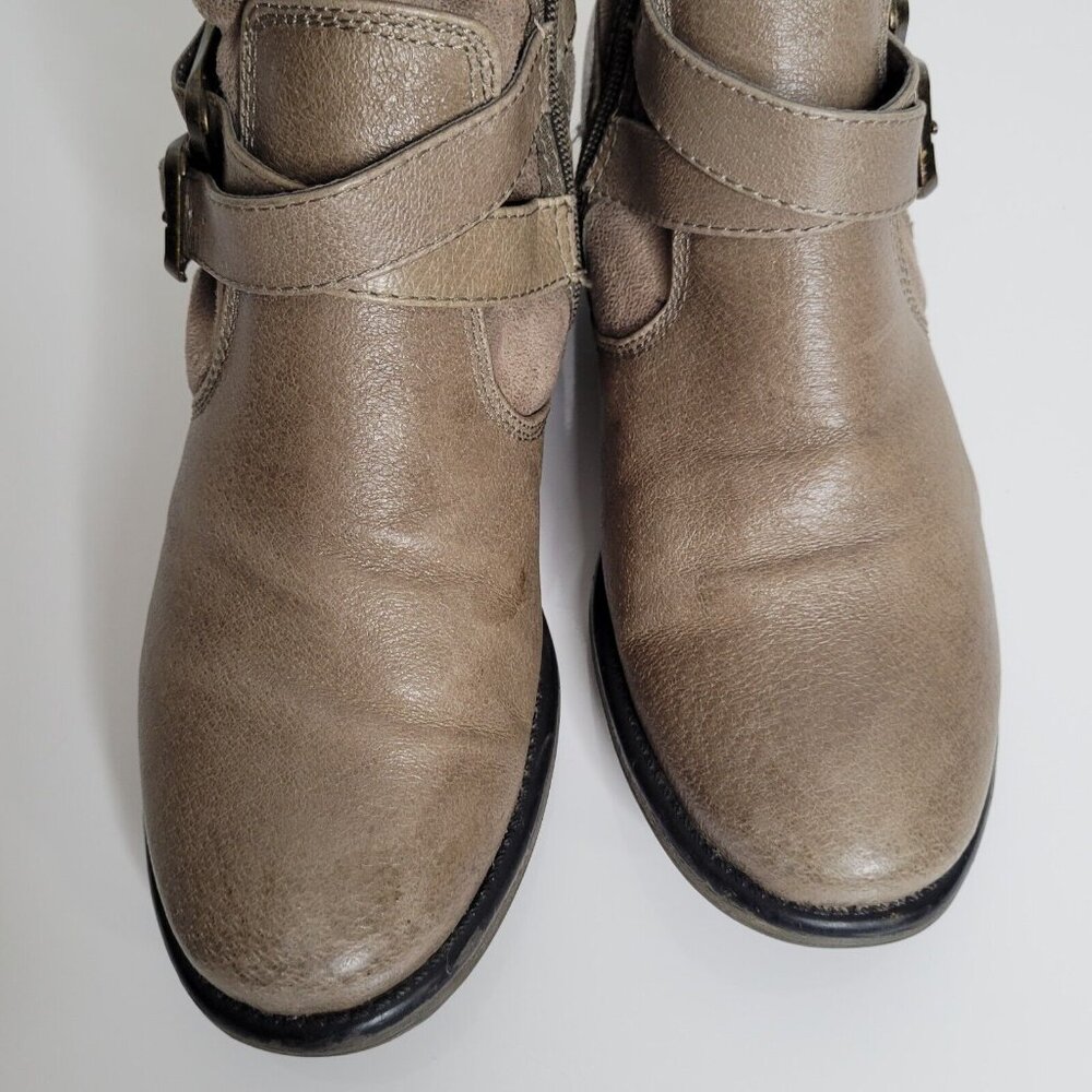 Bare Traps Womens Boots Sabella 8.5 Taupe Leather Zip - Picture 10 of 15